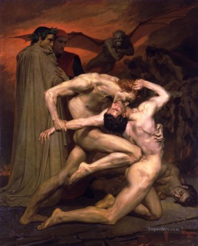 Will8iam Dante et Virgile au Enfers William Adolphe Bouguereau nude Oil Paintings